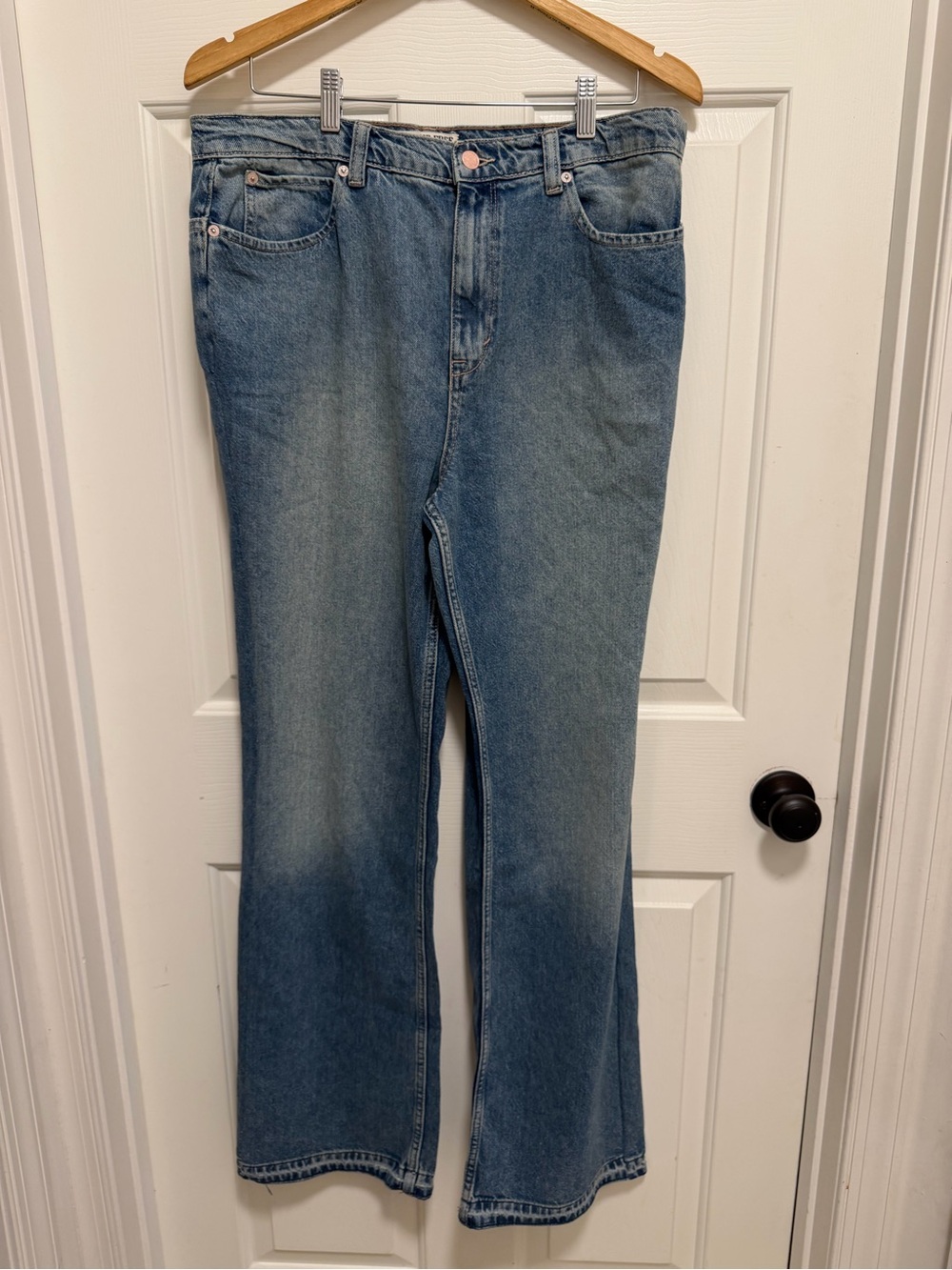 We The Free Tinsley Baggy High-Rise Jeans Hazey Blue Size 31 - Picture 3 of 8